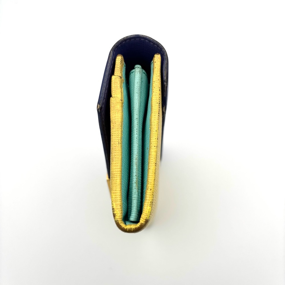 Fendi Blue and Yellow Women's Wallet - Picture 3 of 9